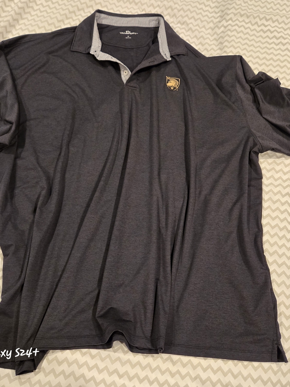 Vansport Men’s Army Black Knight's Polo with Contrast Collar